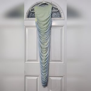 Dahlia Mesh Midi Dress - Light Blue
